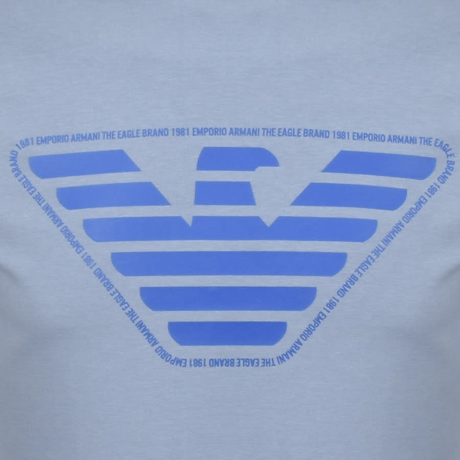 Alternative Image for ProductEmporio Armani Crew Neck Logo T Shirt Blue3